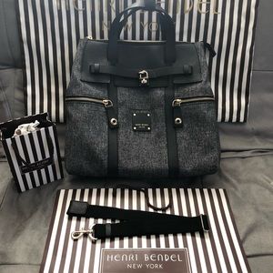 Henri Bendel Jetsetter in gray/black trim